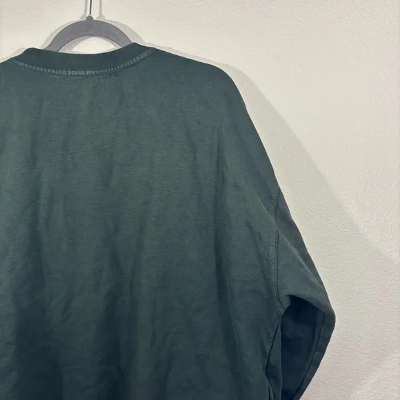 Brandy Melville John Galt Green Crewneck Sweater New York Baggy Oversized Casual - Picture 13 of 14